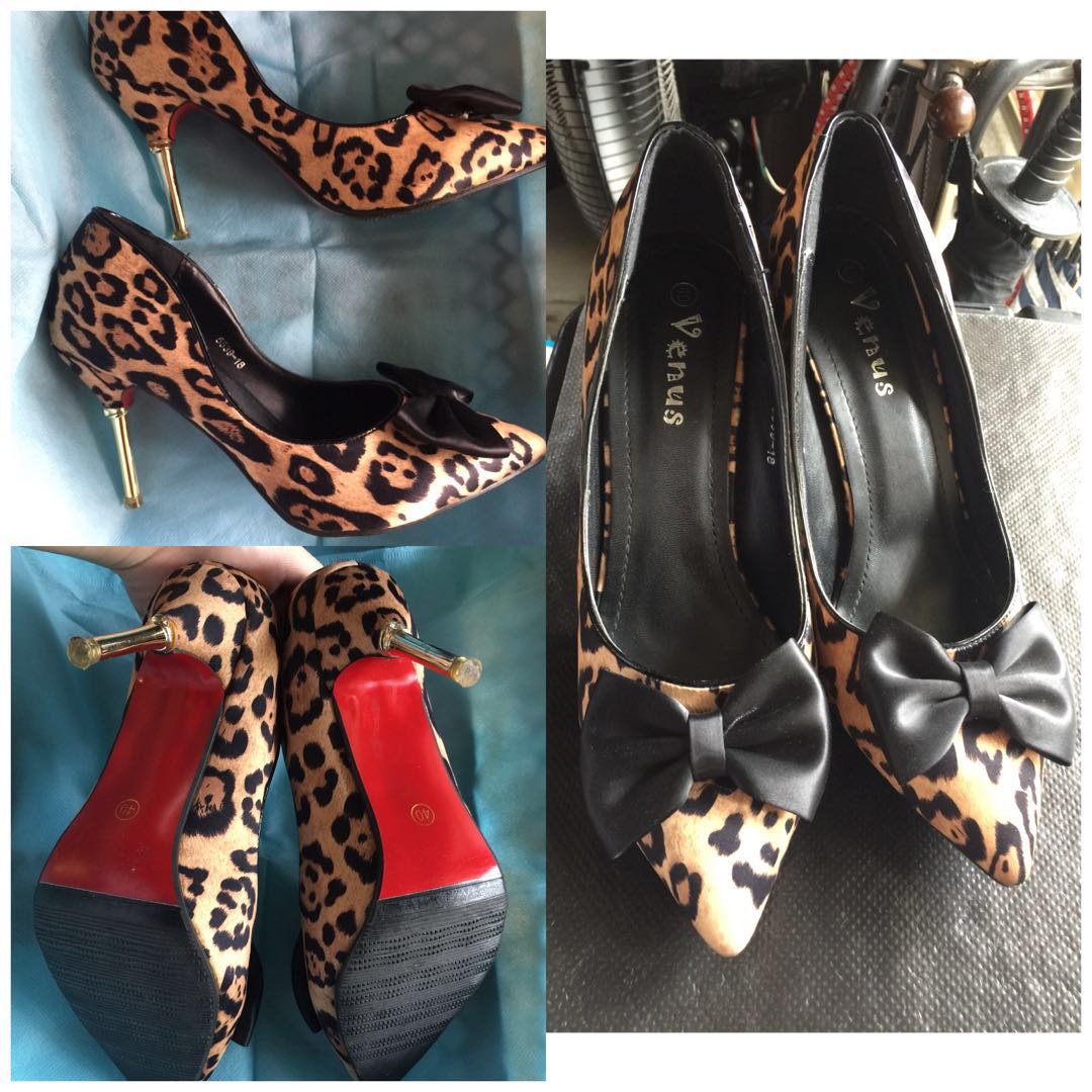 office leopard print heels