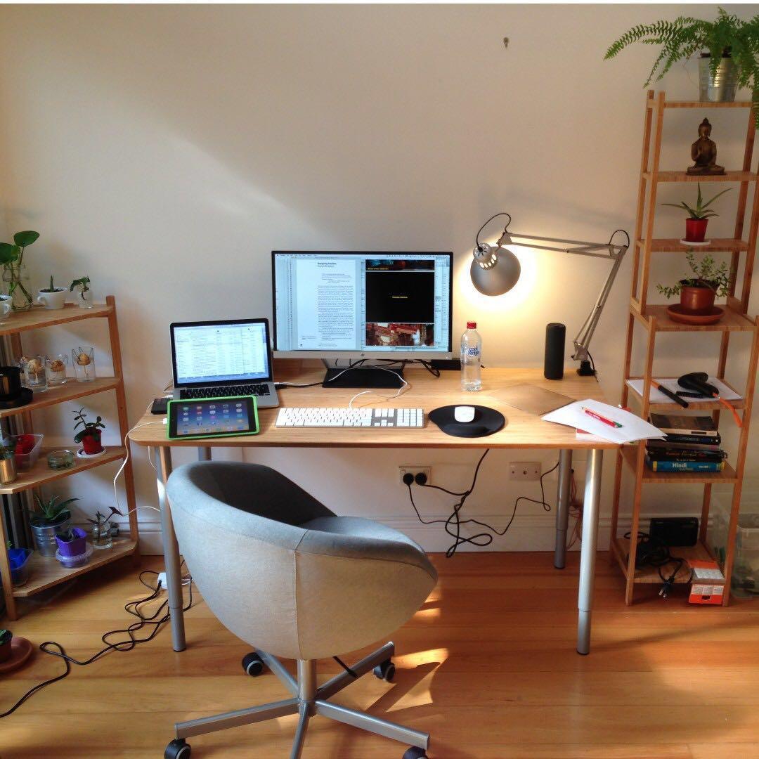 Bamboo Ikea Desk Furniture Tables Chairs On Carousell
