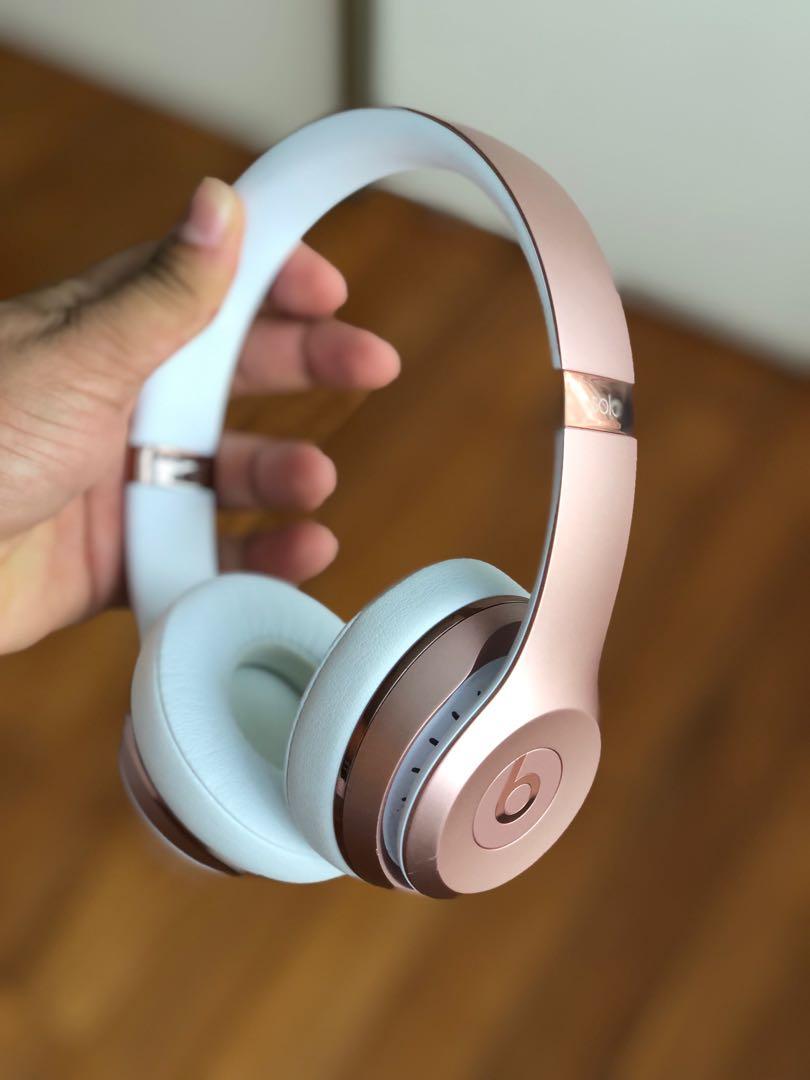 Beats Solo 3 Wireless Headphones Rose Gold Electronics Audio On Carousell