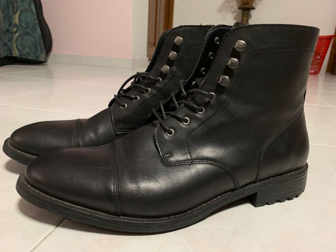 zara black lace up boots
