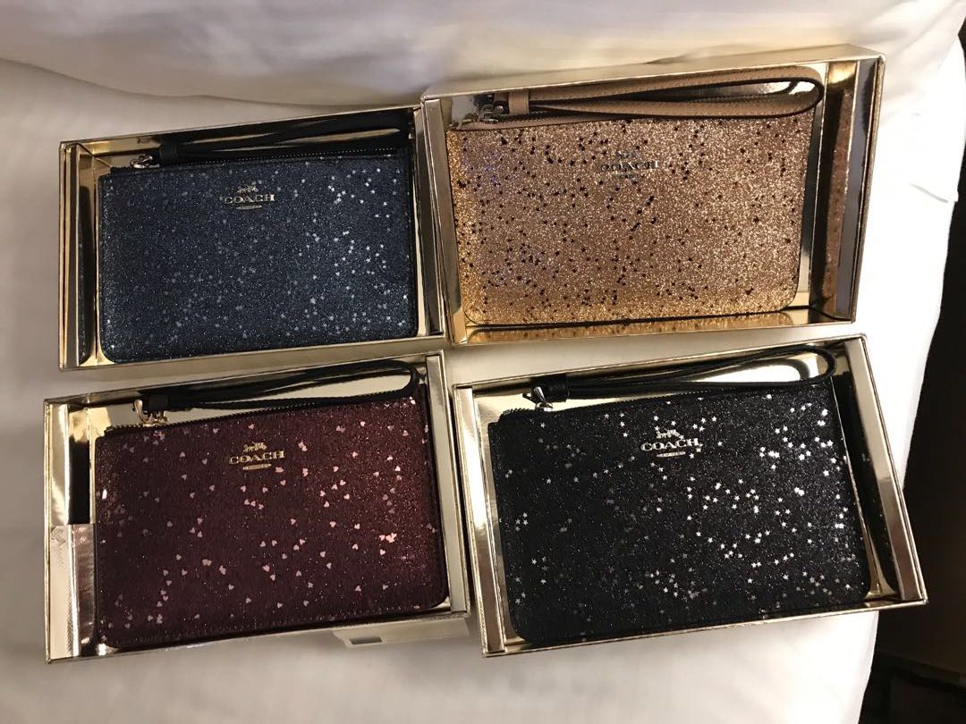 Coach star glitter wristlet clearance