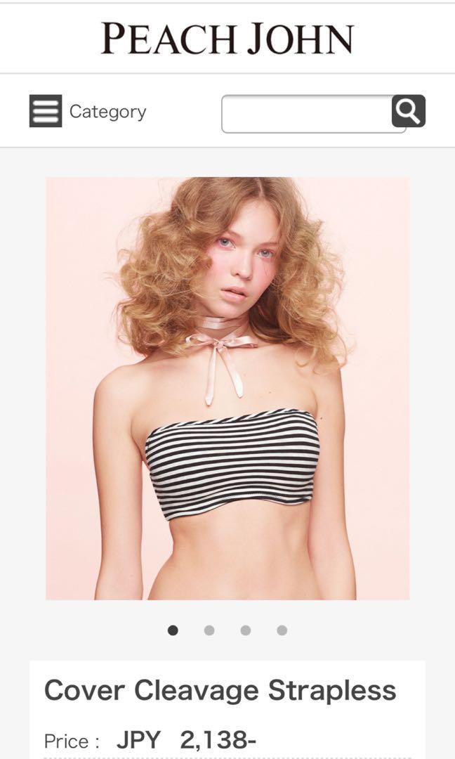 cleavage strapless bra