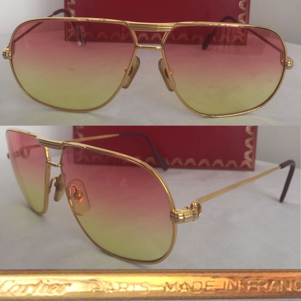 Cartier Vintage Louis Tank Sunglasses Made in France 62 12 Men