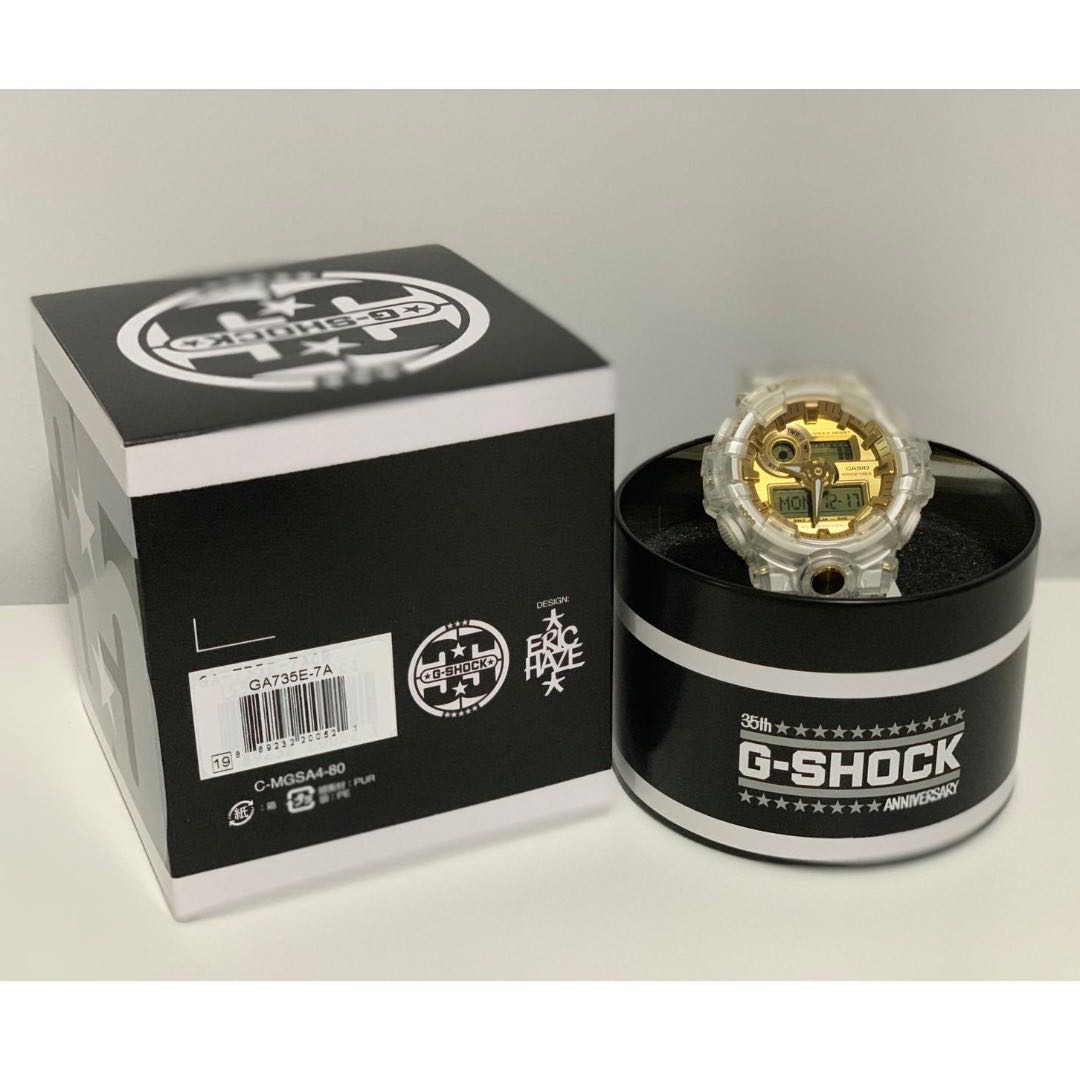 Casio 35th Anniversary GA 735E 7A GA 735 Glacier Gold Skeleton Gold G Shock Watch Mobile Phones Gadgets Wearables Smart Watches on Carousell