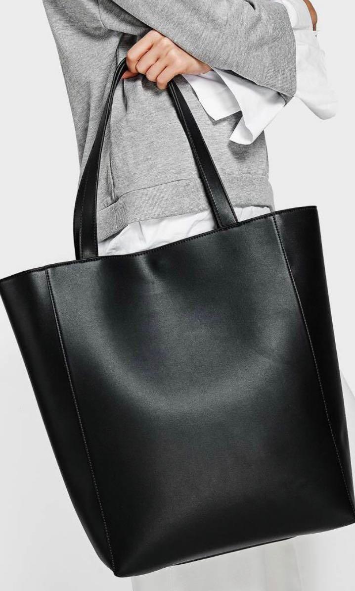 Charles Keith Black Tote Bag Women S Fashion Bags Wallets Handbags On Carousell