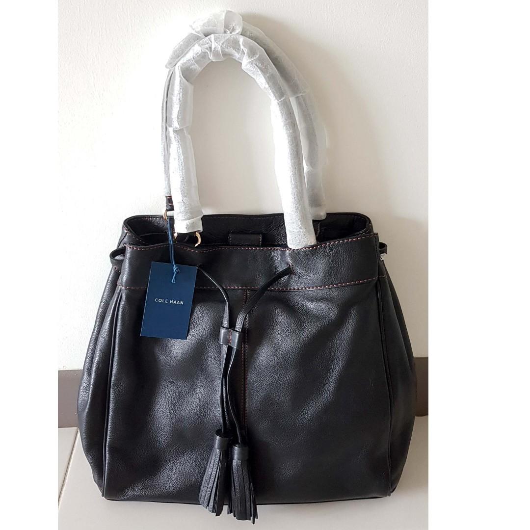 cole haan leather tote