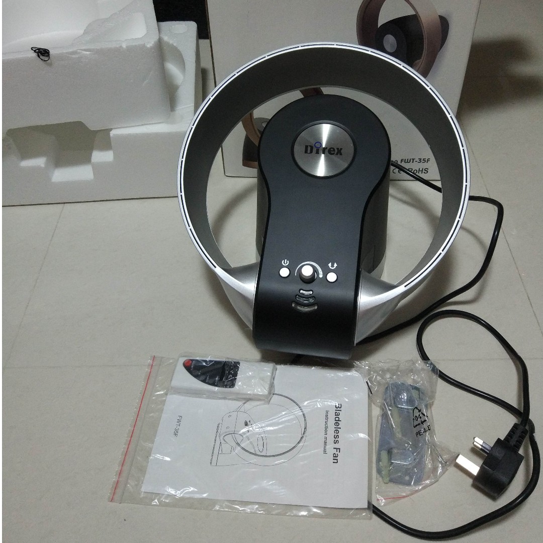 Direx Foldable Bladeless Fan (Wall Fan) FWT-35F, Furniture u0026 Home Living,  Lighting u0026 Fans, Fans on Carousell