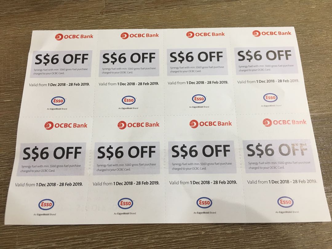 Esso Petrol Voucher, Tickets & Vouchers, Vouchers on Carousell