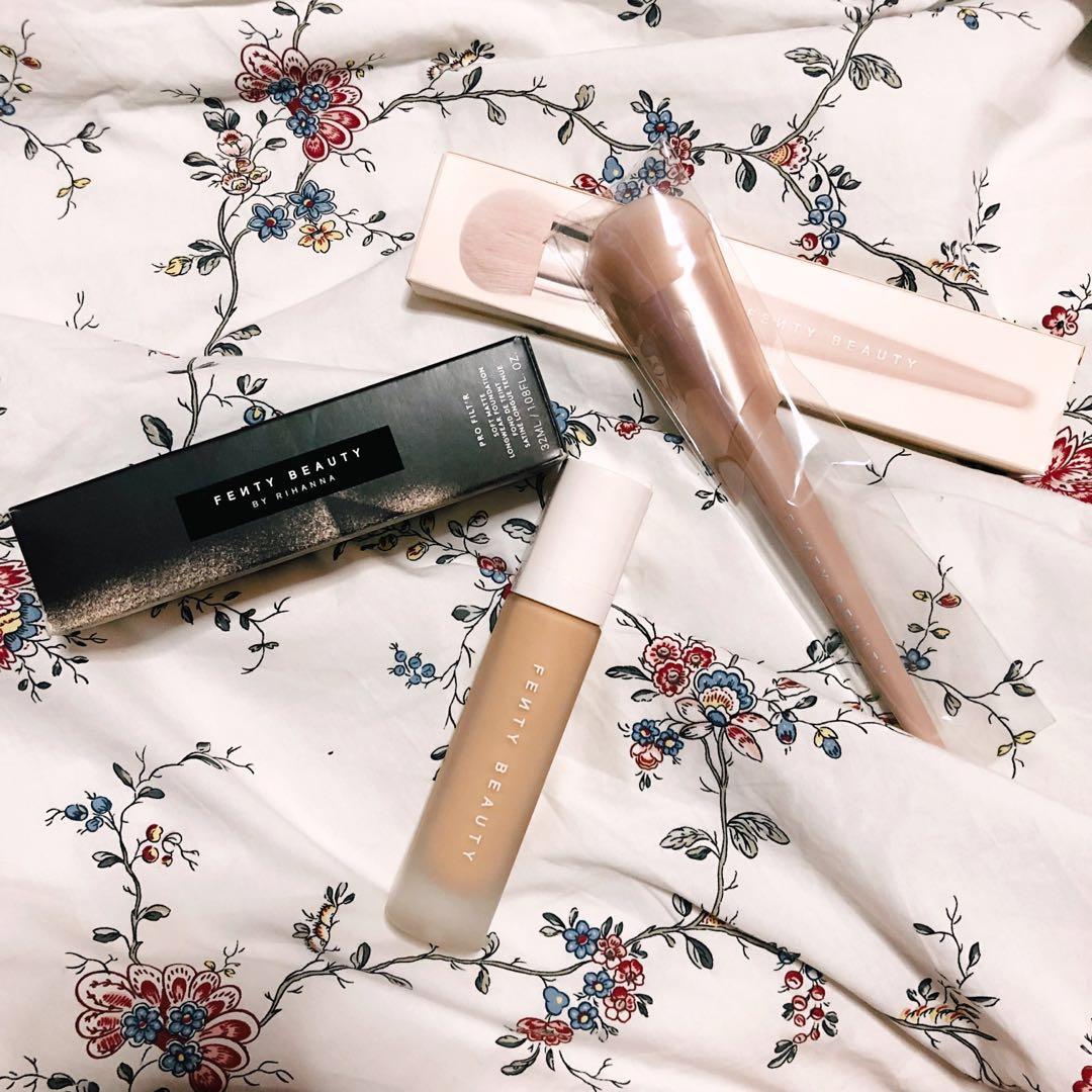 FENTY Foundation & Brush, Beauty & Personal Care, Face, Makeup on Carousell
