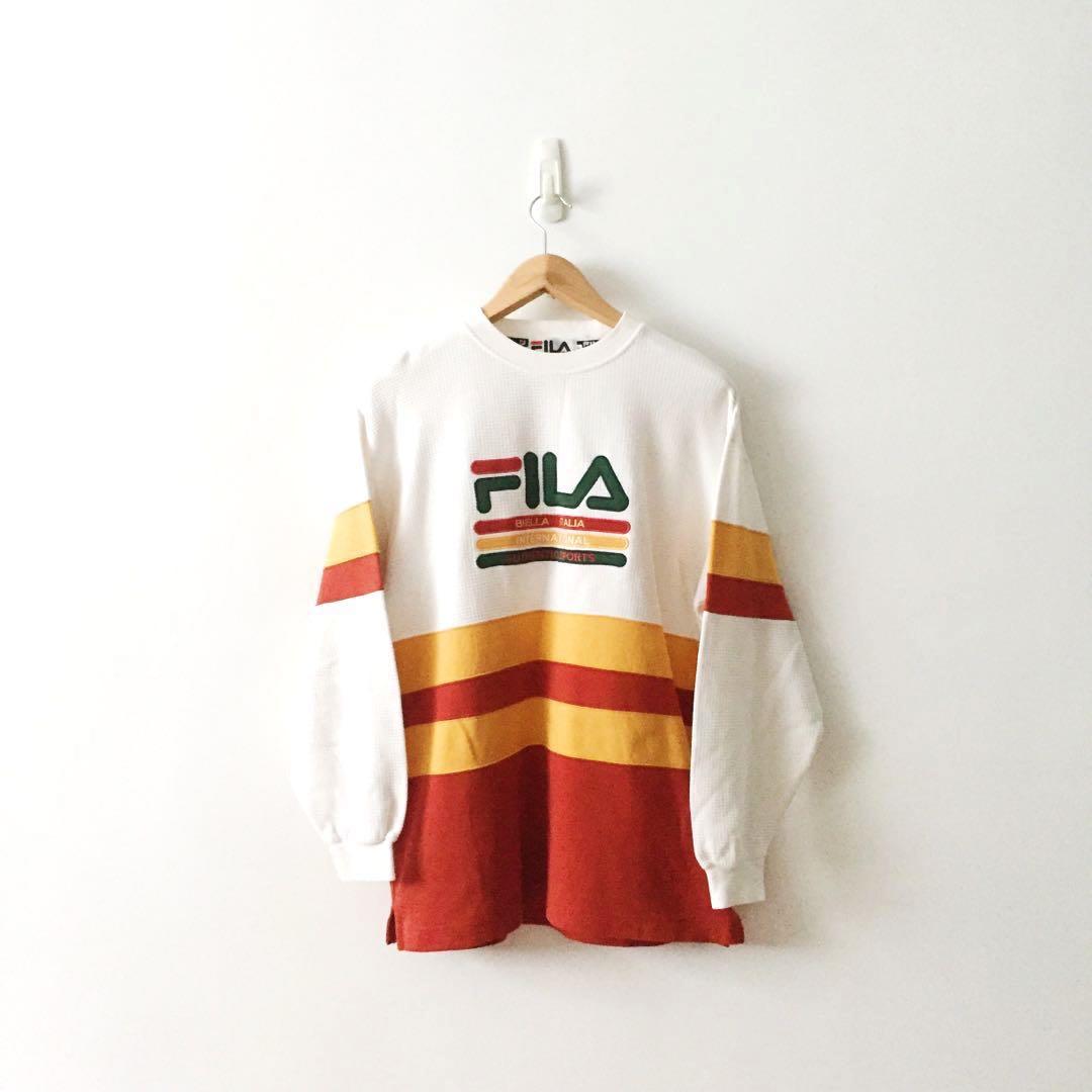 fila shirt mens brown
