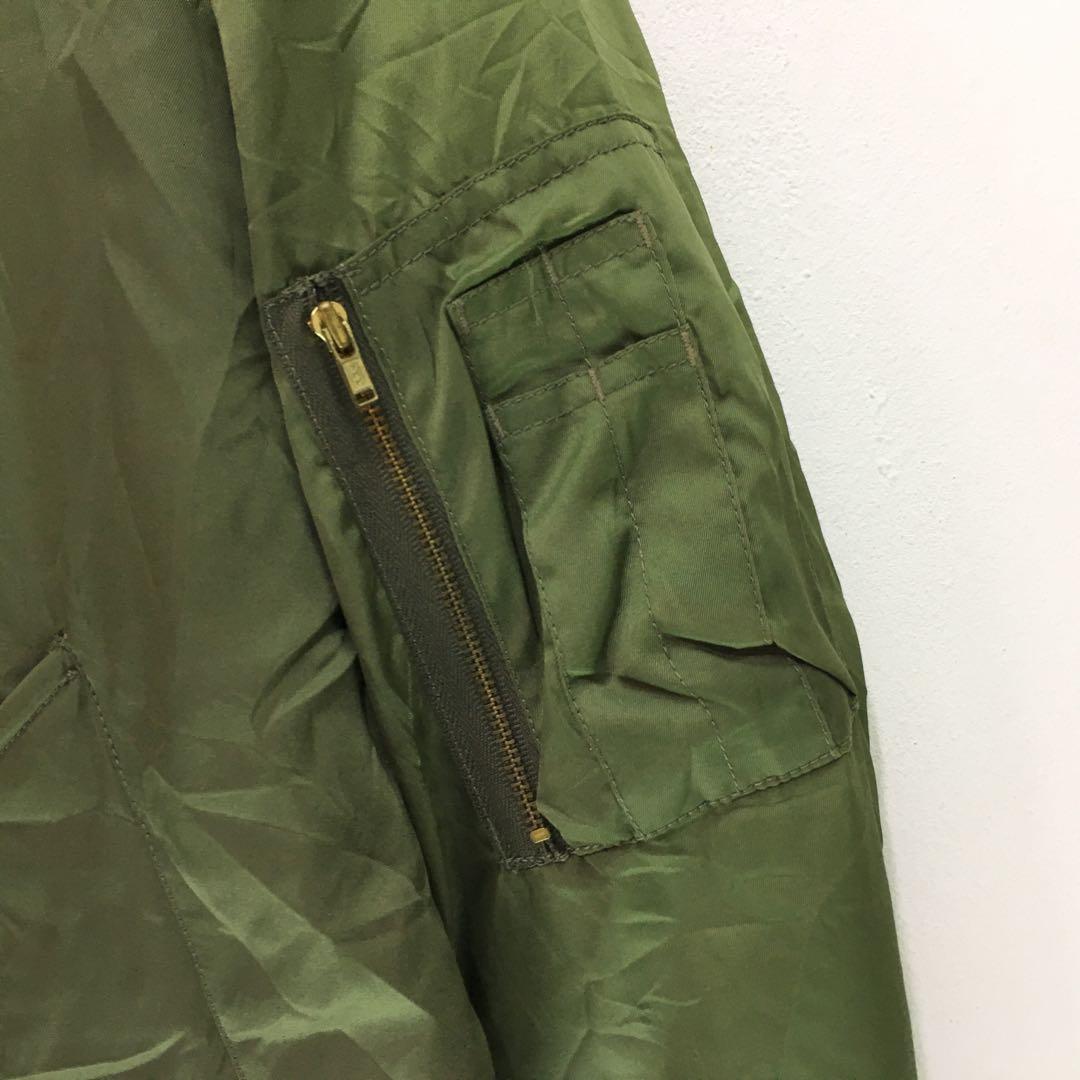 Green Army Flight Jacket Ma1 Bomber Military Alpha Industries, Women's