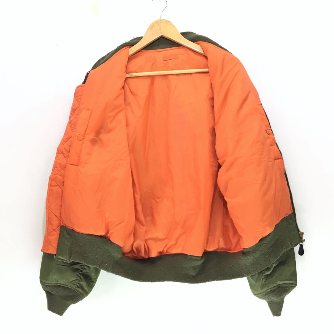 Green Army Flight Jacket Ma1 Bomber Military Alpha Industries, Women's Fashion, Coats, Jackets