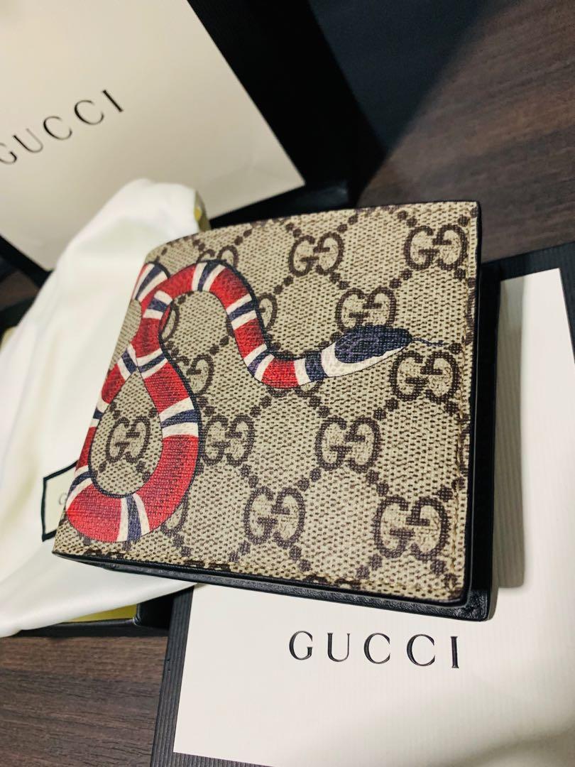 QC ) Gucci Kingsnake print GG Supreme wallet 500 Yuan WTC in caption :  r/FashionReps