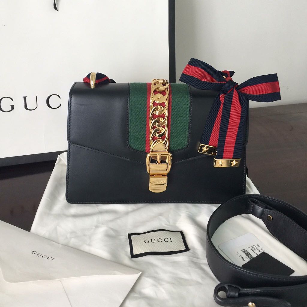 Gucci Sylvie Medium, Luxury, Bags 