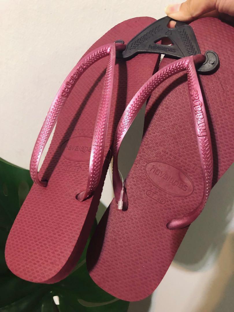 Havaianas Slim Slippers Velvet in Beet