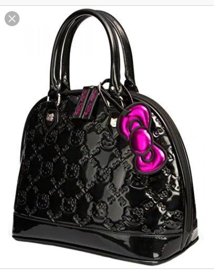 Loungefly hello kitty black embossed bag sales