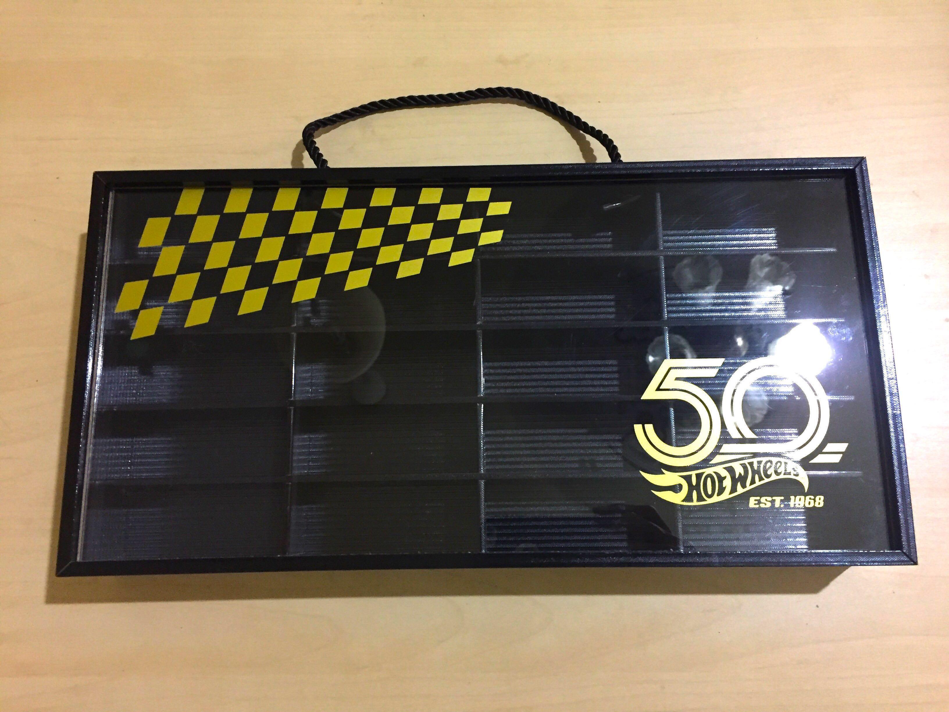 Hot Wheels 50th Anniversary Collector Display Storage Box Case Black