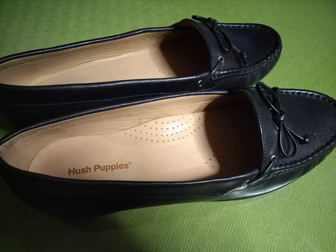 Hush puppies black shoes for ladies store