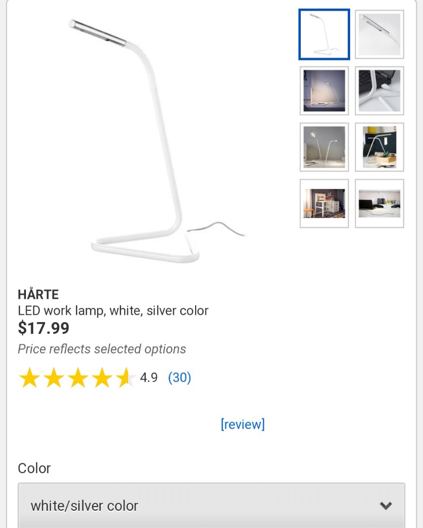 ikea harte lamp review