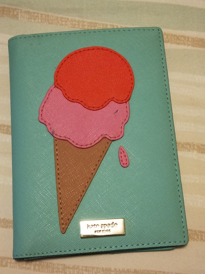 Kate Spade Passport Holder Cute Ice cream, Women's Fashion, Bags & Wallets,  Wallets & Card Holders on Carousell