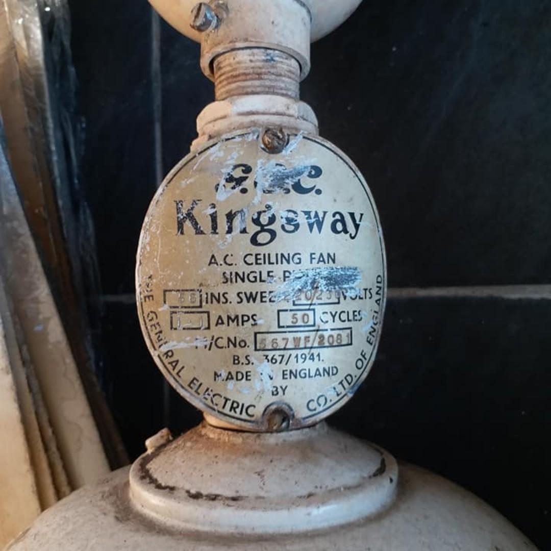 KINGSWAY GEC CEILING FAN Kipas ENGLAND Kopitiam, Furniture & Home ...