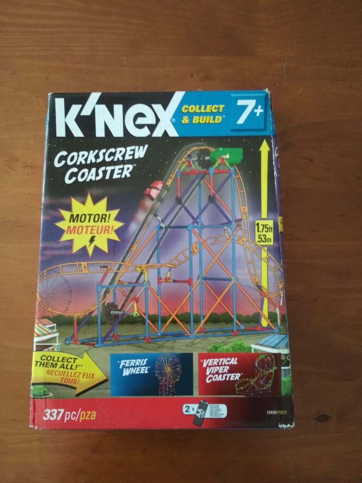 knex corkscrew coaster