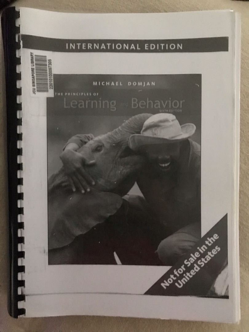 Learning And Behaviour 6th Edition Michael Domjan Books