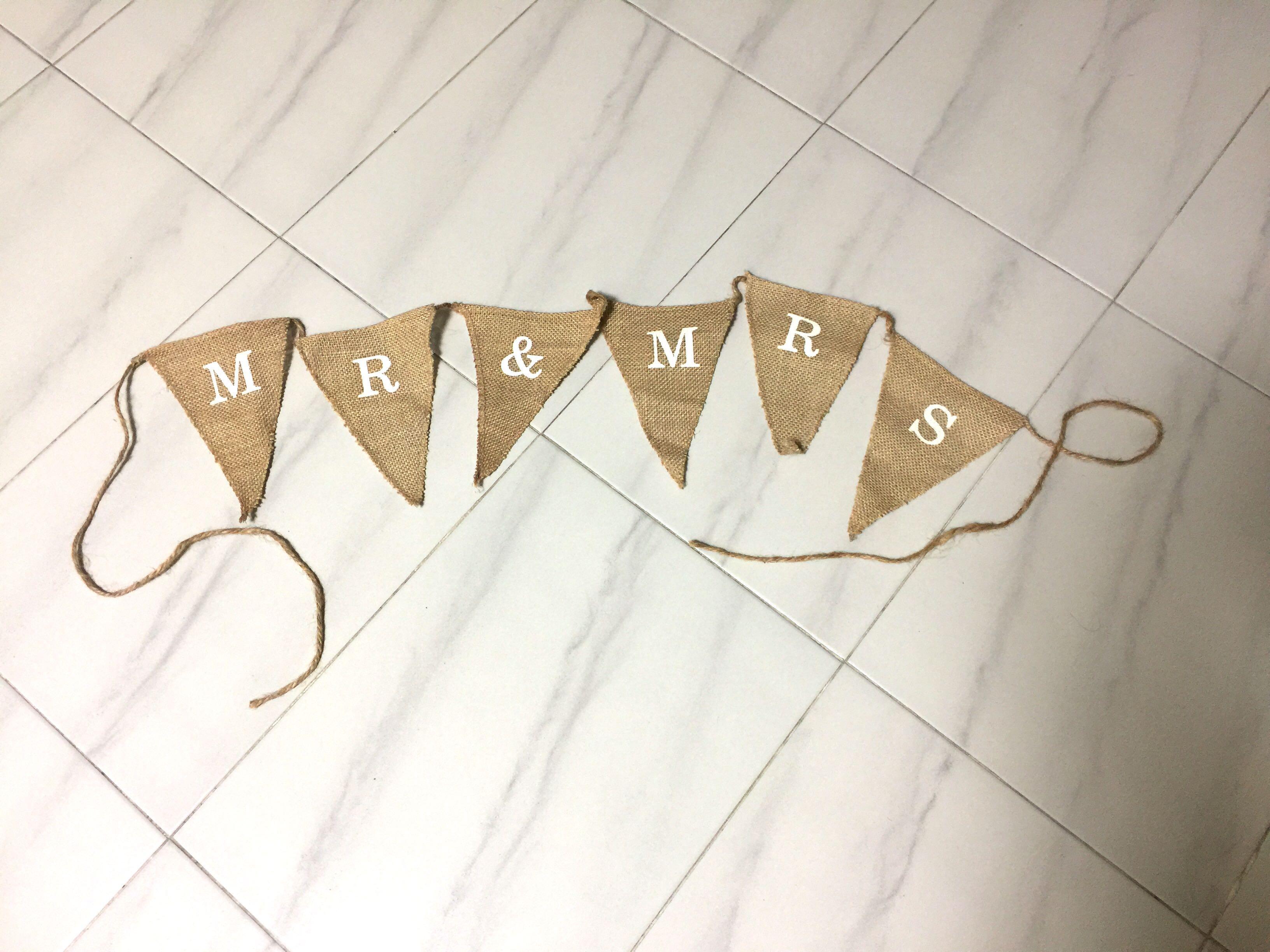 Mr And Mrs Bunting Banner Design Craft Others On Carousell