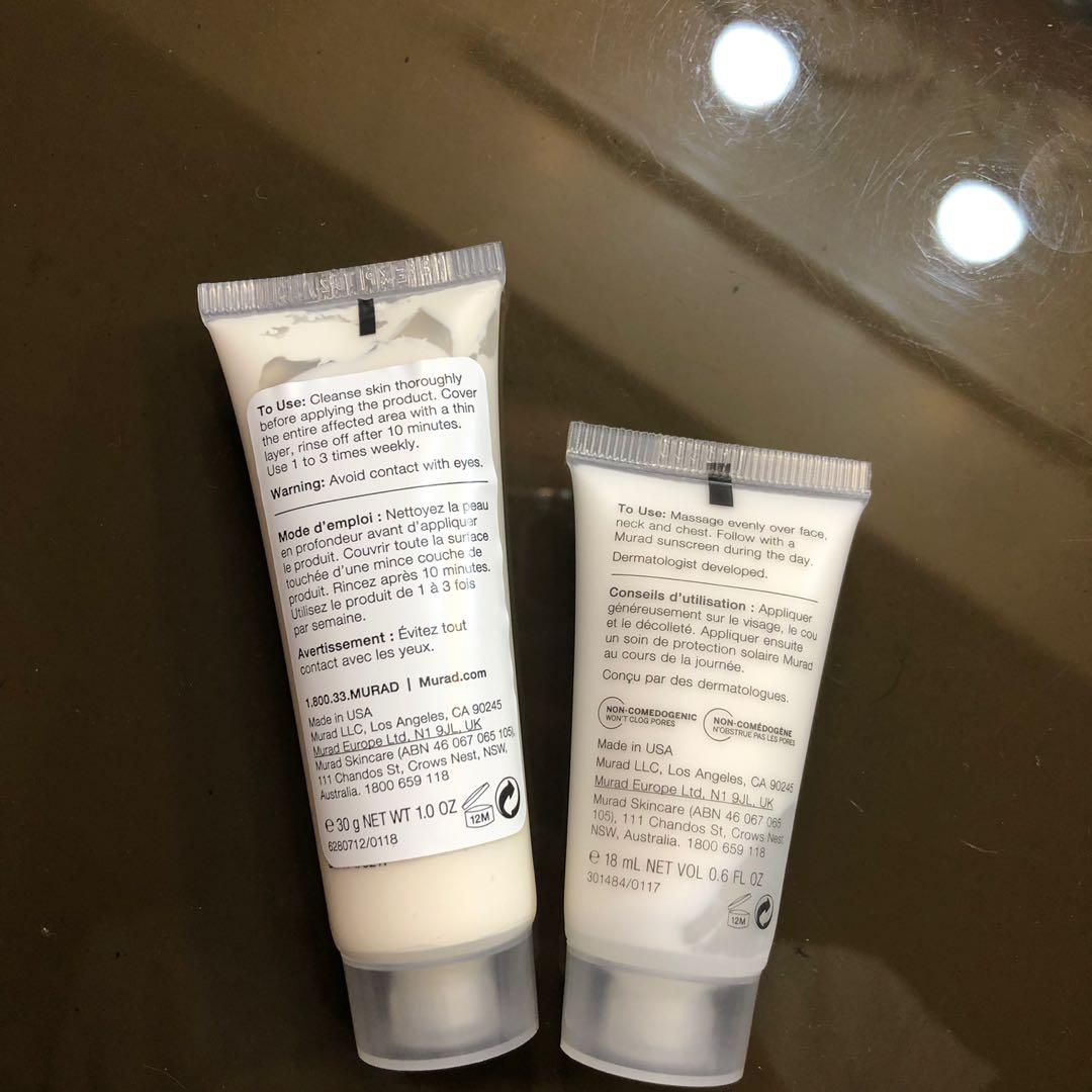 Murad Acne treatment bundle (Category: Face Care) located in Quezon City. Submitted by bctcking (Listing ID 205885717, Image 2). Description: 1 Murad Blemish control clarifying mask (30 grams) 1 Murad Skin perfecting lotion (18 ml.) Came in an acne control kit I bought from Rustans but I only need the cleanser and the serum so im selling these 2 products. Guaranteed aunthentic For acne prone and oily skin. Pm for inquiries.
