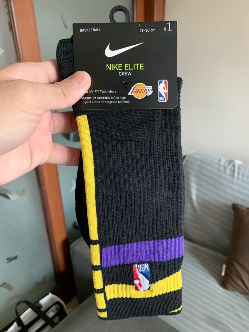 lakers nike elite socks