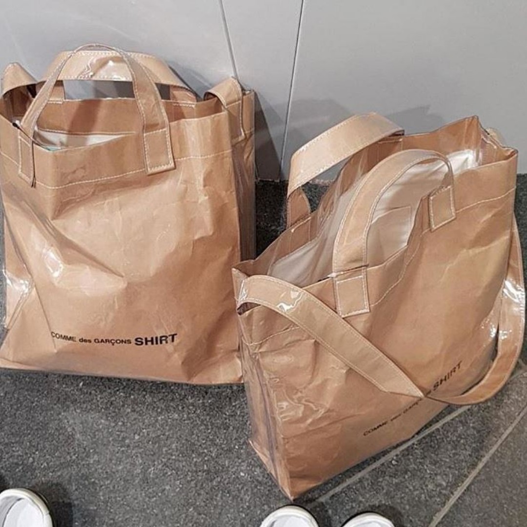 Cdg pvc tote bag 2018 discount