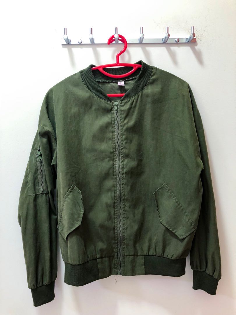 olive green bubble coat