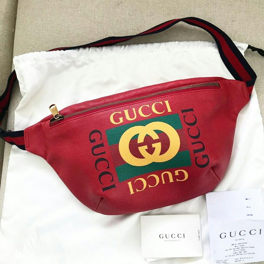 gucci red bum bag