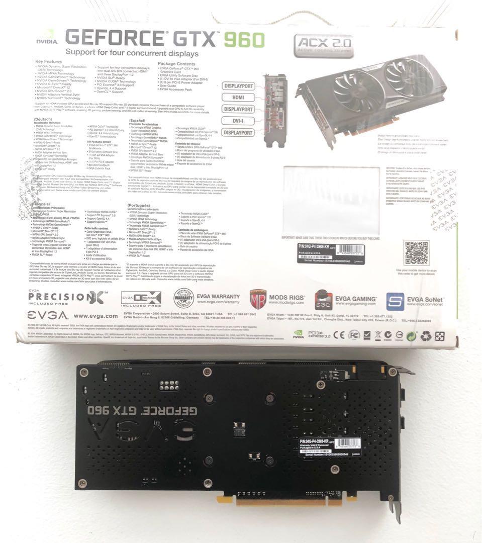 Geforce gtx store 960 caracteristicas