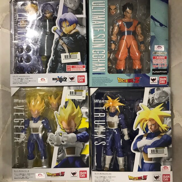 SH Figuarts ultimate Gohan,Vegeta,Future Trunks,Future Trunks