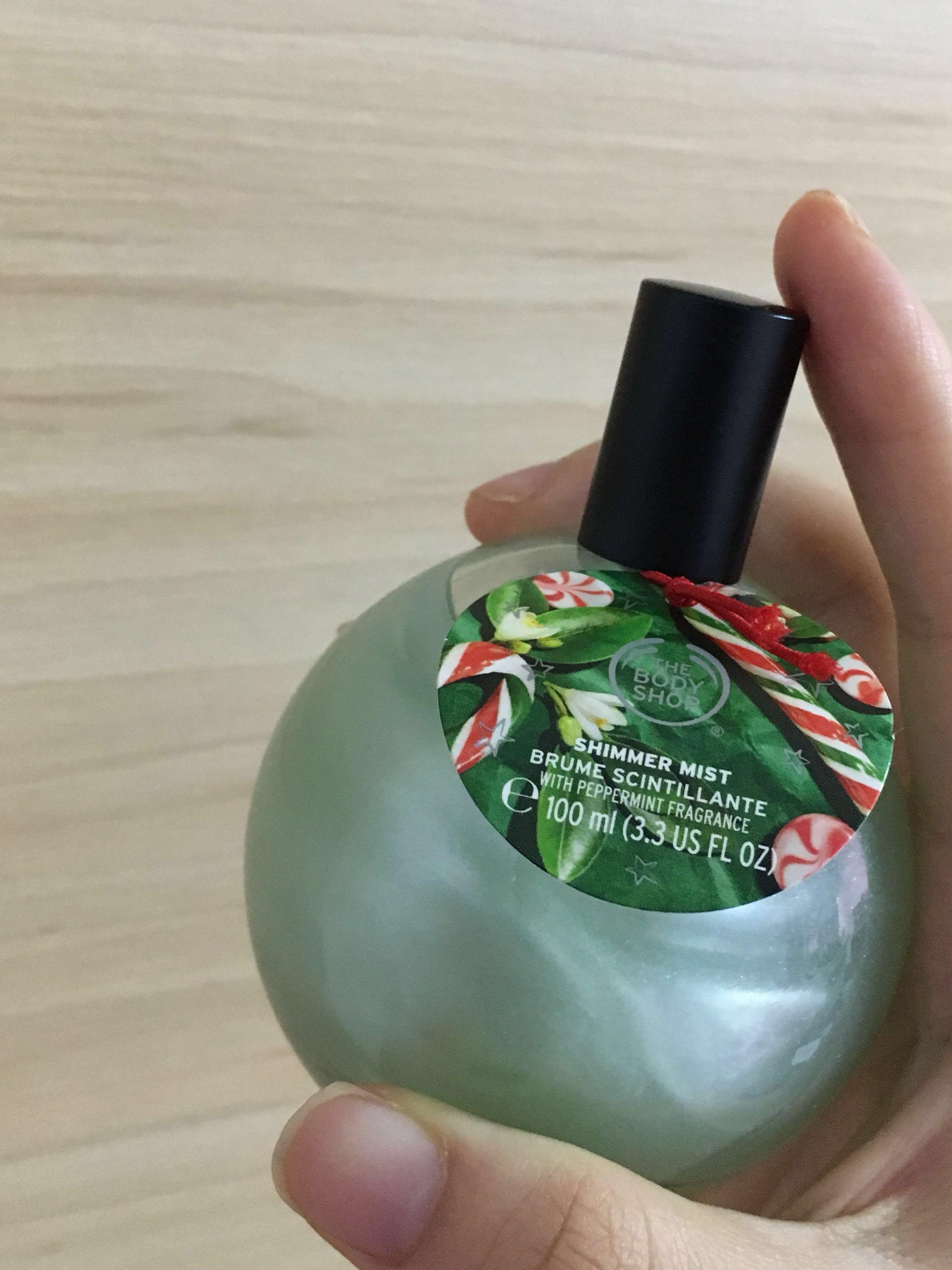 The Body Shop Peppermint Candy Cane Shimmer Mist Body Mist Health Beauty Perfumes Deodorants On Carousell