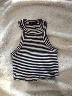 Stripy halter-neck top