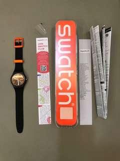 Swatch Watch - Orange & Black