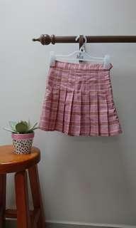 Pink checkered tennis skirt