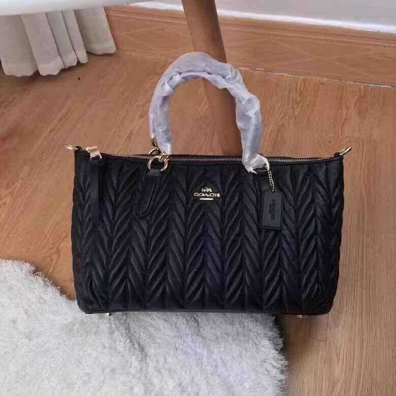 Authentic coach Ally satchel with quilting