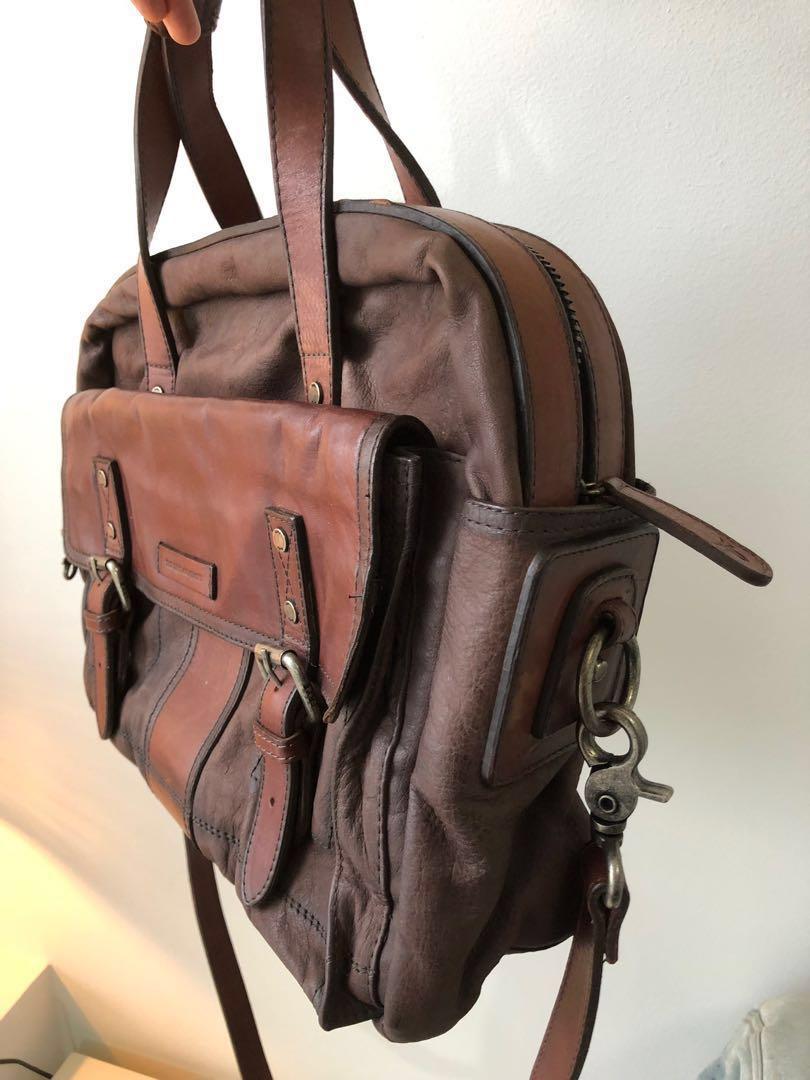 Beautiful FRYE genuine leather messenger/ laptop briefcase, Men's