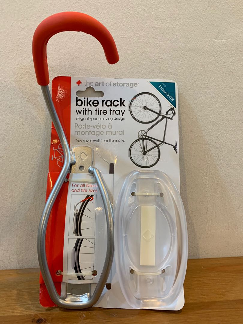 bike rack with tire tray