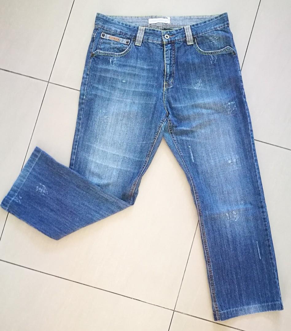 Blue Toms Men's Straight Cut Long Jeans 