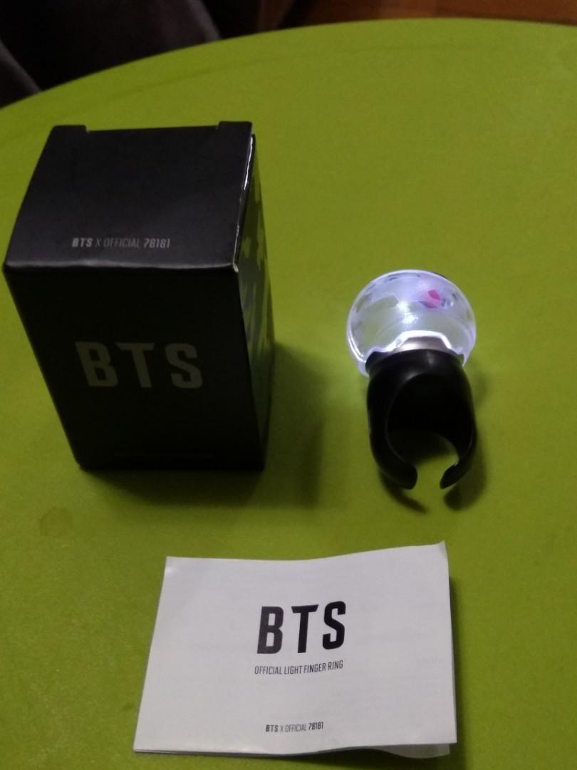 Official light shop finger ring bts