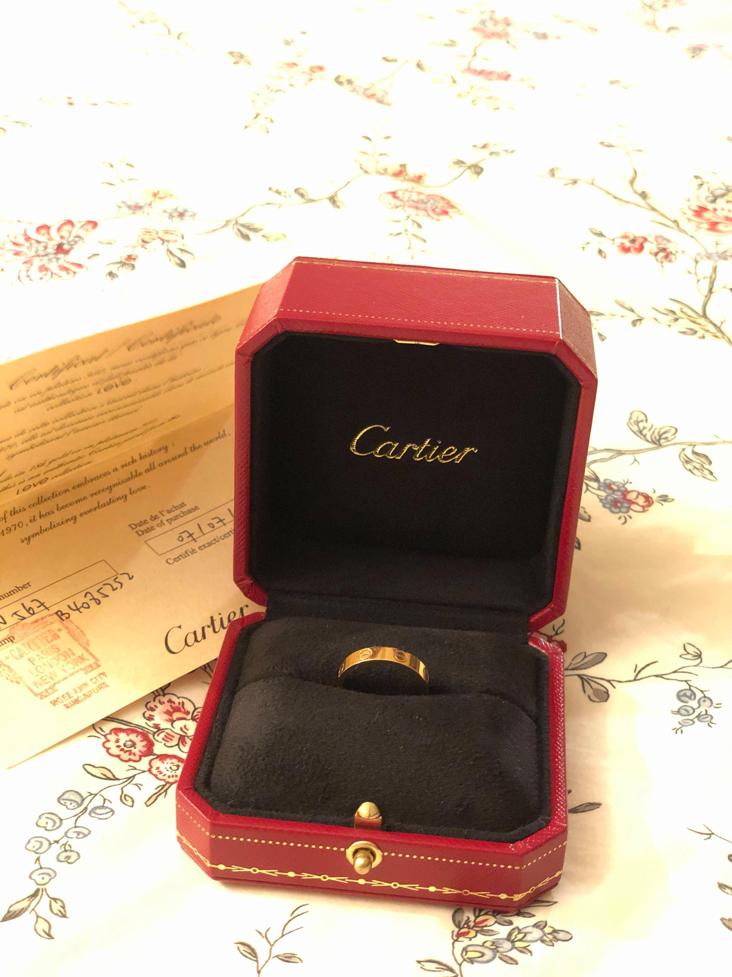 how much is cartier love ring in singapore