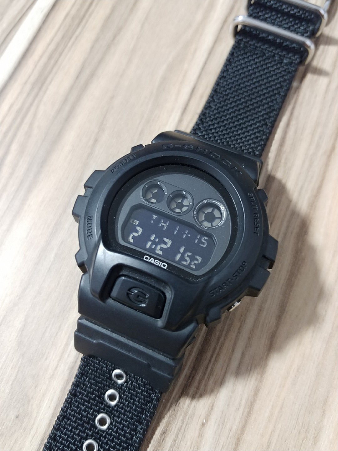 G-Shock DW-6900BBN-1DR (Original Cordura strap), Luxury, Watches on Carousell