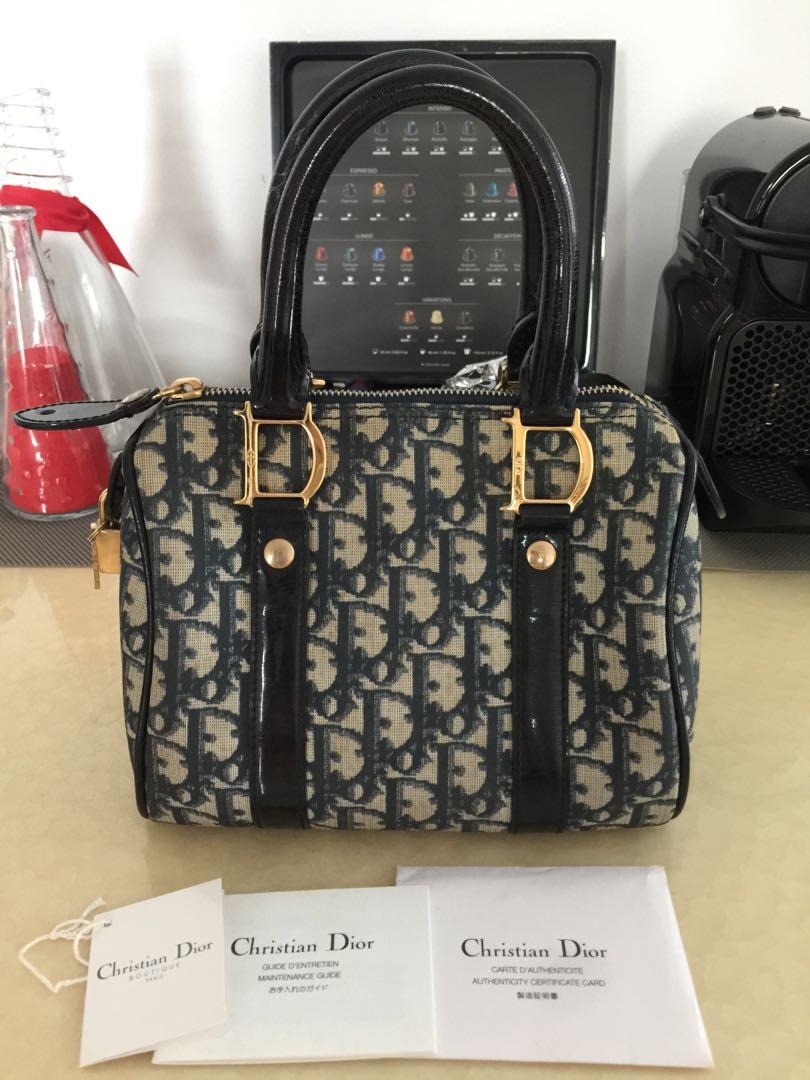 Authentic Christian Dior Boston Bag 25 Luxury Bags  Wallets on Carousell