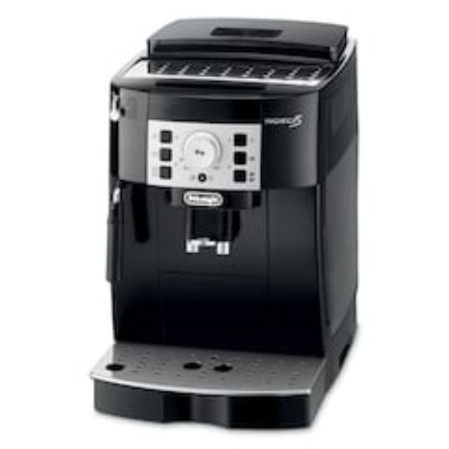 De Longhi Magnifica S Espresso Coffee Machine (Category: Coffee Machines & Makers) located in Pasig City. Submitted by rbejasa (Listing ID 206010065, Image 1). Description: AROMA SAVING COVER Coffee beans container with aroma saving cap NEW CONTROL PANEL It allows you to prepare any kind of coffee, merely by pressing a button. The simple rotation of the knob lets you increase or decrease the coffee aroma intensity. By the pressure of simple butto