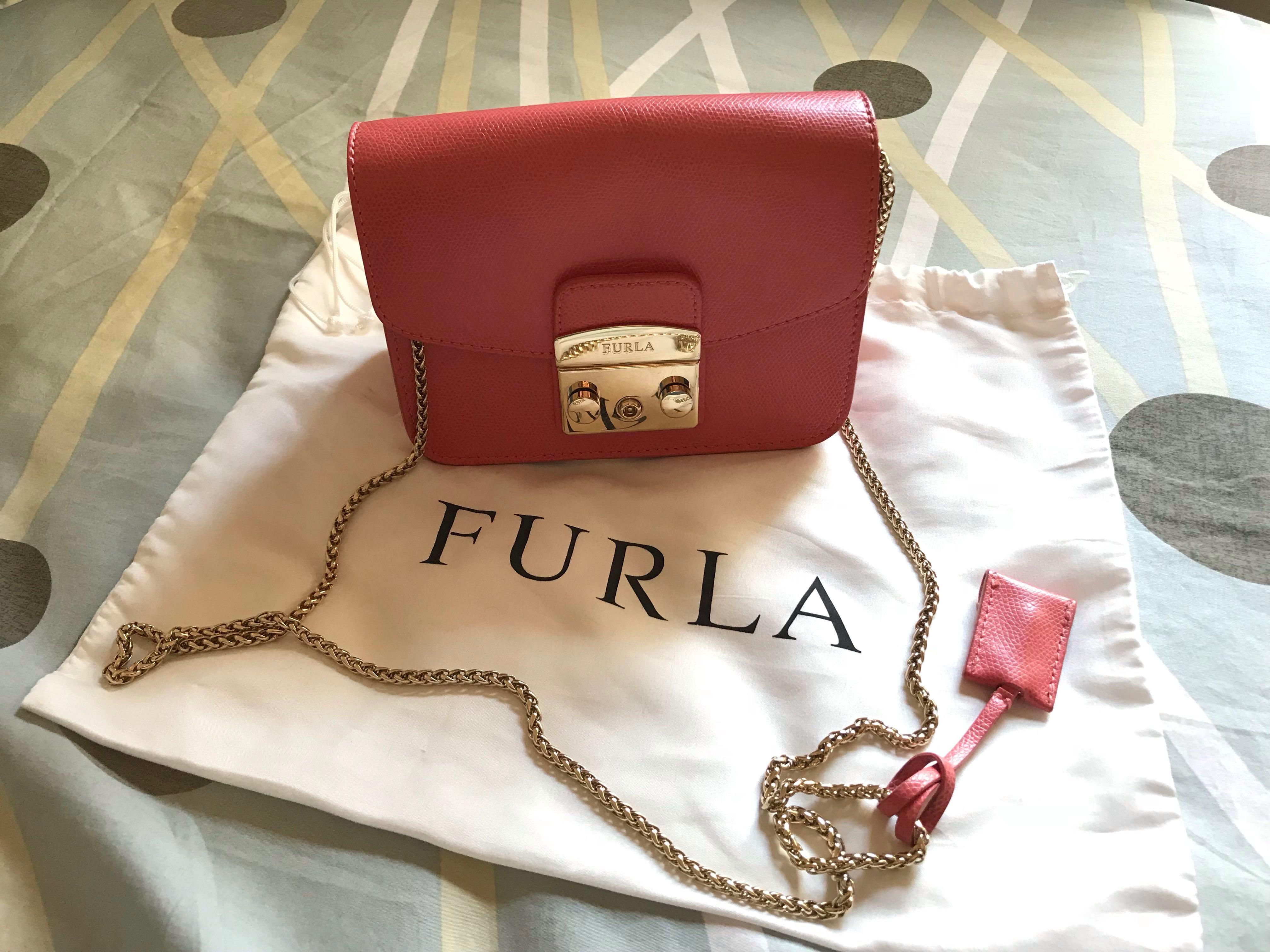 Furla Metropolis mini crossbody coral