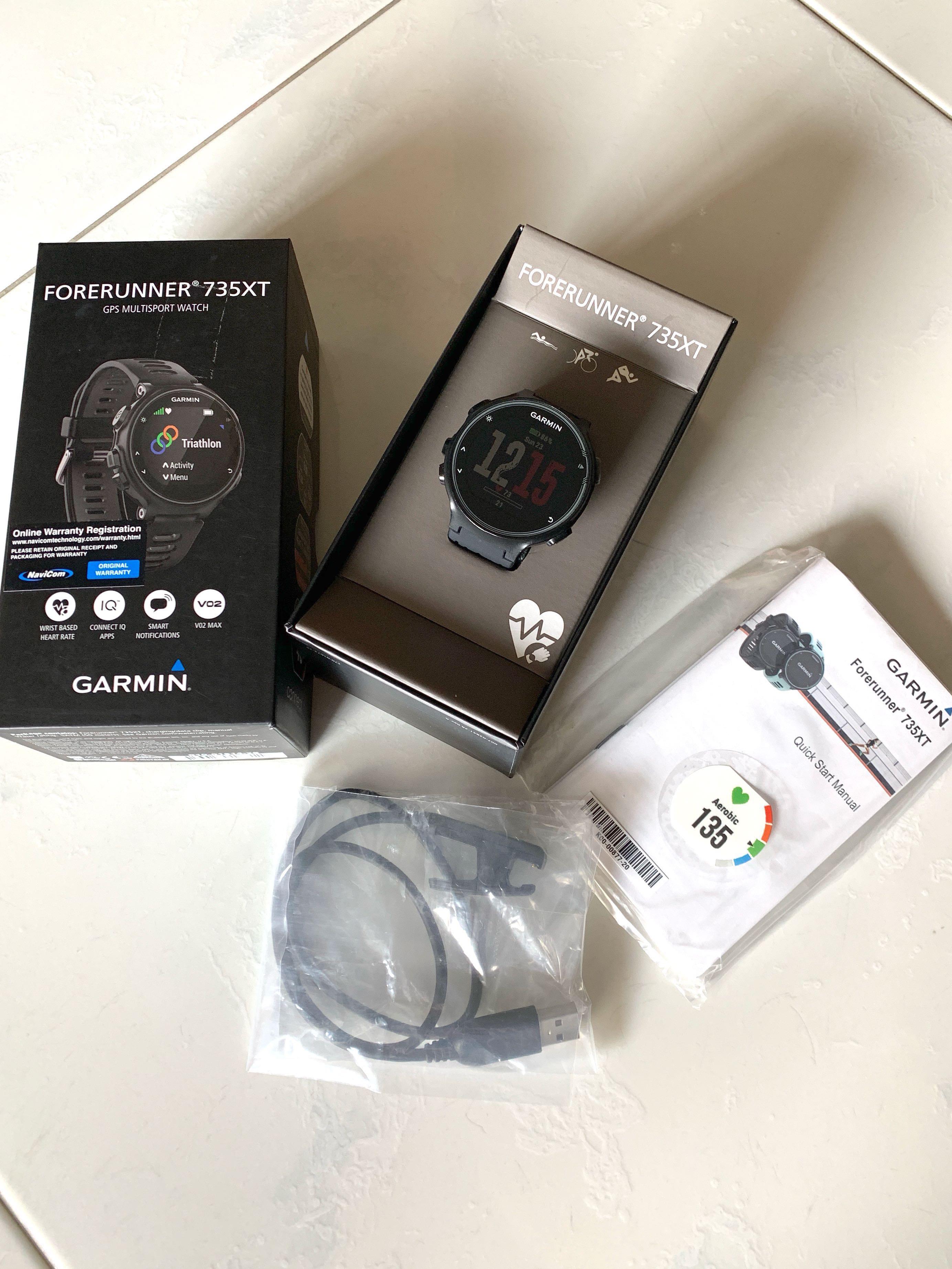 Garmin Forerunner 735XT GPS Multisport Watch FULL Set with Box